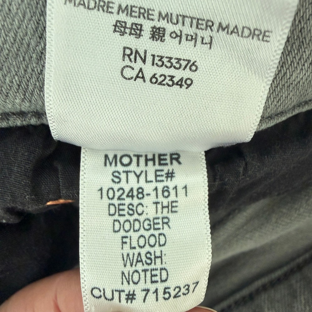 MOTHER Jeans Women 27 Gray The Dodger Flood Wide Leg in Noted - Picture 9 of 13